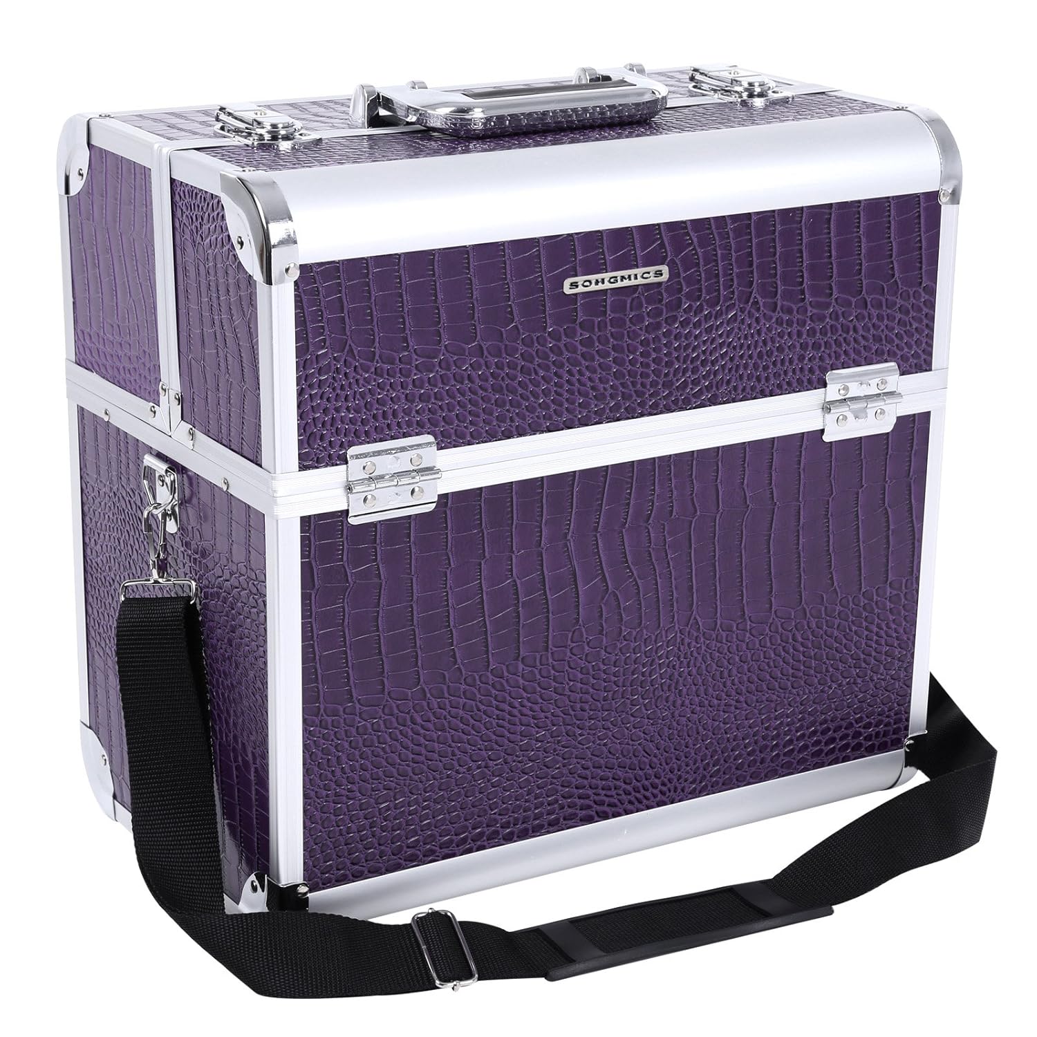 Songmics Maletín para maquillaje aluminio Estuche de maquillaje JBC