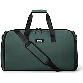 Halfday Convertible 2-in-1 Garment Duffel Weekender Bag 45L | Wrinkle-Free Travel, Hanging Suit Compartment, Shoe Pockets, Trolley Sleeve. Durable & Water-Resistant Carry-On, Hunter