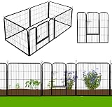 costoffs Extra Large Pet Playpen 16 Panels 60cm High Black Metal Fence view 5