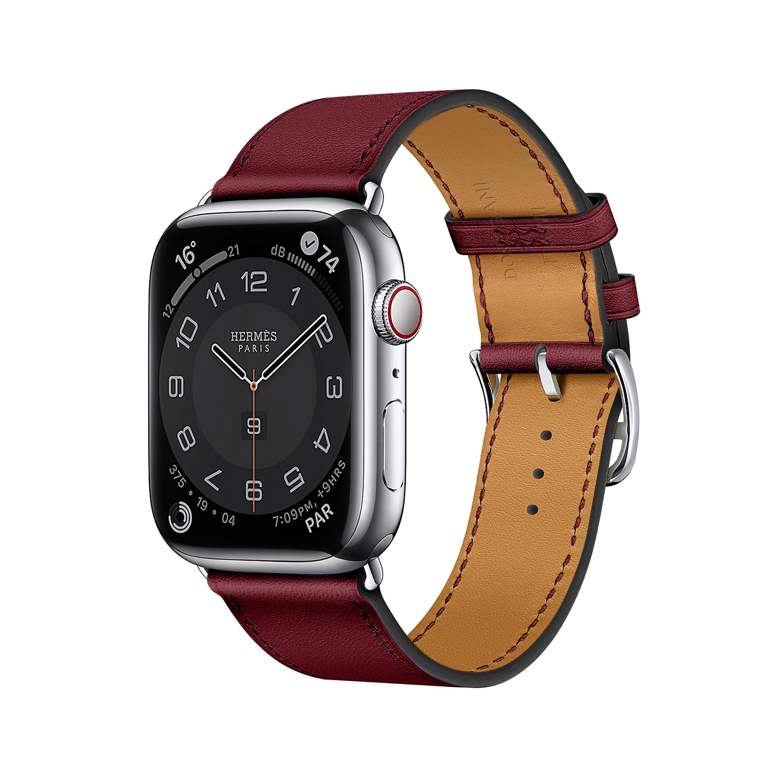 DONEGANI LB1 for Apple Watch Strap Ultra 2 Se 10 40mm 44mm 46mm 42mm 45mm 41mm 38mm 49mm Series 10 9 8 7 6 5 4 3 Band Women Men Leather Bordeaux Red