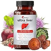 UpWellness Ultra Liver Supplement for Liver Support and Gallbladder Support - Powered by TMG, NAC Milk Thistle, and More - Liver Cleanse Detox & Repair - 60 Capsules