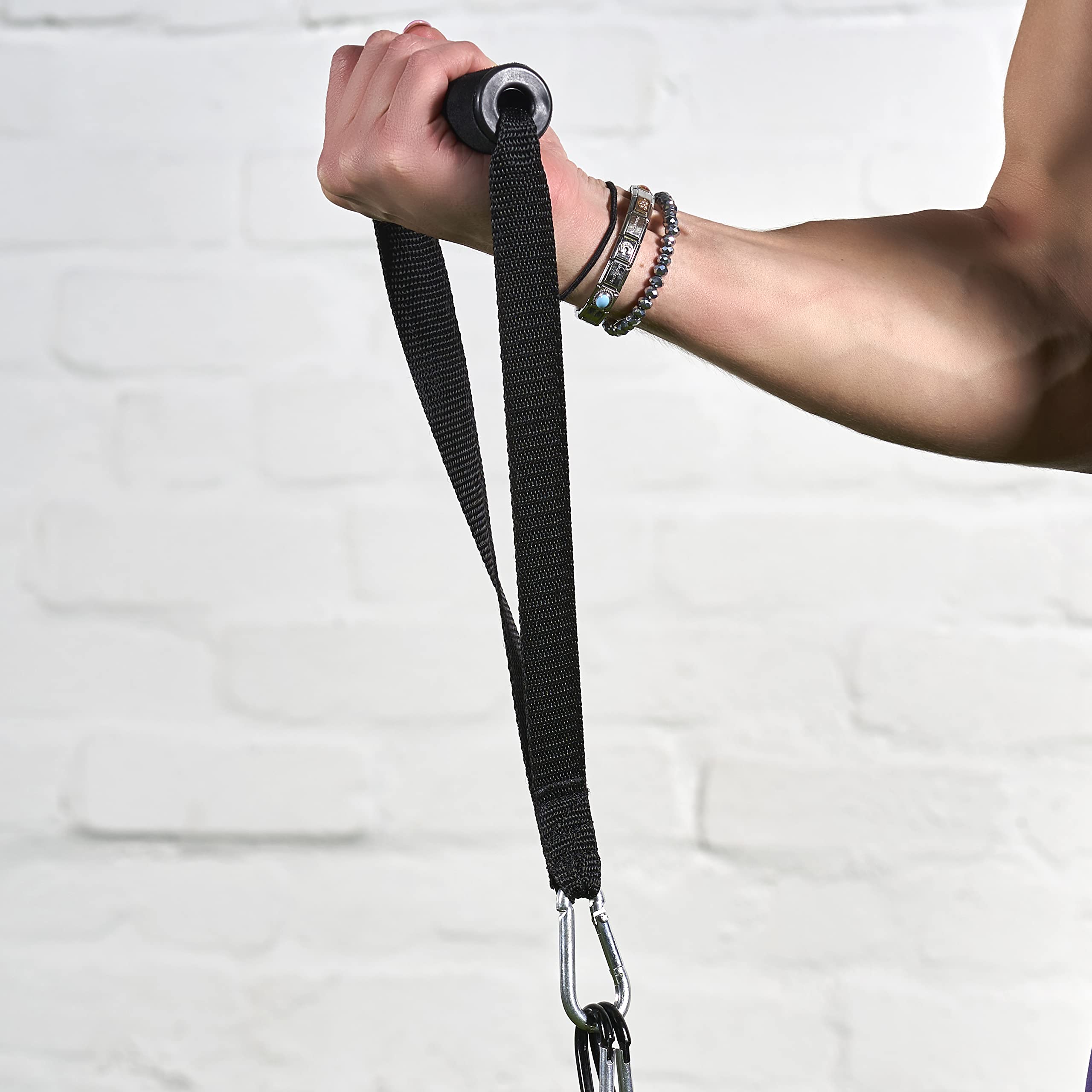 FH Tricep Double Rope/Tricep Press Down Bar/Straight Revolving Bar / M8 Hook/Foam Handle/Tricep Full Extension/Seated Row/Multipurpose V Bar/Stirrup Handle / (Foam-Handle)