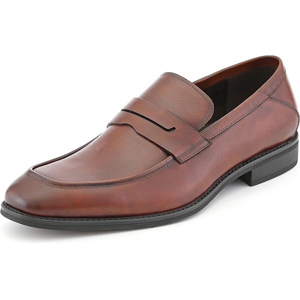 Asher Green Mens 11 M Cognac Leather Plain Toe Derby Dress Shoes AG100 Burnished Men Dress shoes-Asher Green - AG100 – By Day Fashion main image 2