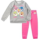 Nickelodeon Baby Shark Girls Long Sleeve Shirt and Pants Set for Infant, Toddler and Little Kids