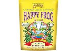 FoxFarm FX14650 Happy Frog Organic Fruit and Flower Fertilizer with Phosphorus and Nitrogen for Vibrant Blooms and Improved R