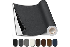 Shagoom Suede Repair Patch, Large Fabric Repair Tape, Self-Adhesive Fabric Patches for Furniture, Couch, Sofa, Car Interior, Shoes, Hand Bag, Clothing (Dark Grey, 3.5X79 Inch)