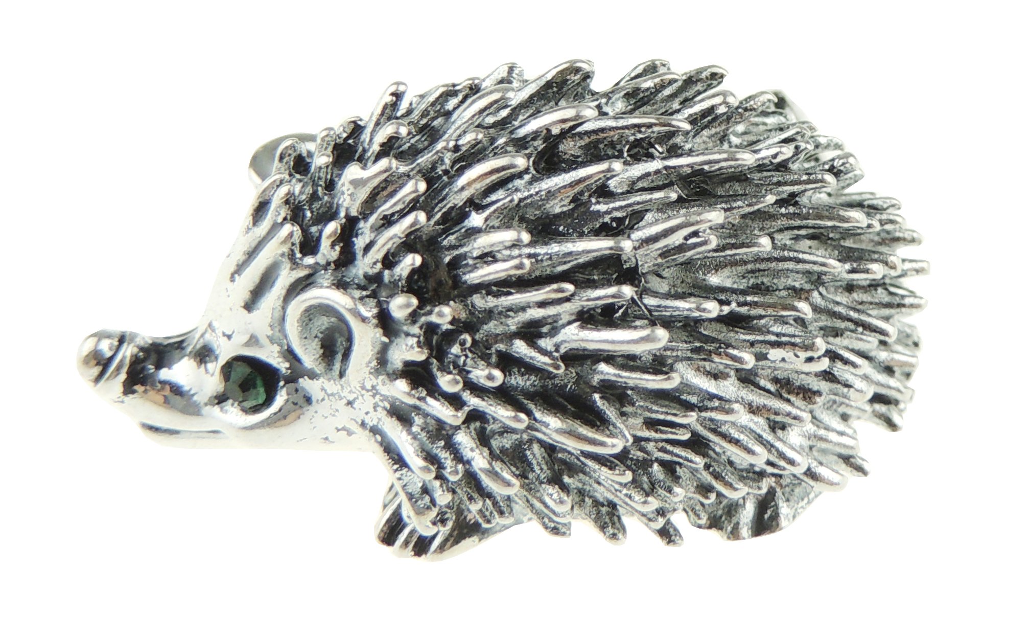 Ladies Womens Girls Christmas Birthday Gift Coat Scarf Coat Jacket Shawl 3D Speckled Vintage Look Hedgehog Formal Brooch Badge Breastpin Corsage Pin Silver Tone