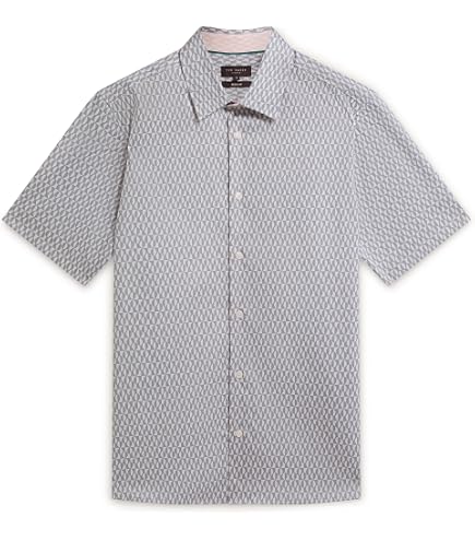 ted baker dress shirt ROMEOS Crafted from a breathable blend of cotton and linen Ted Baker London Cipher Long