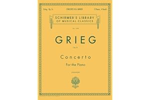Concerto in A Minor - Op. 16 - Edvard Grieg | Schirmer Library of Classics Volume 1399 | Piano Duet Sheet Music Songbook | Tw