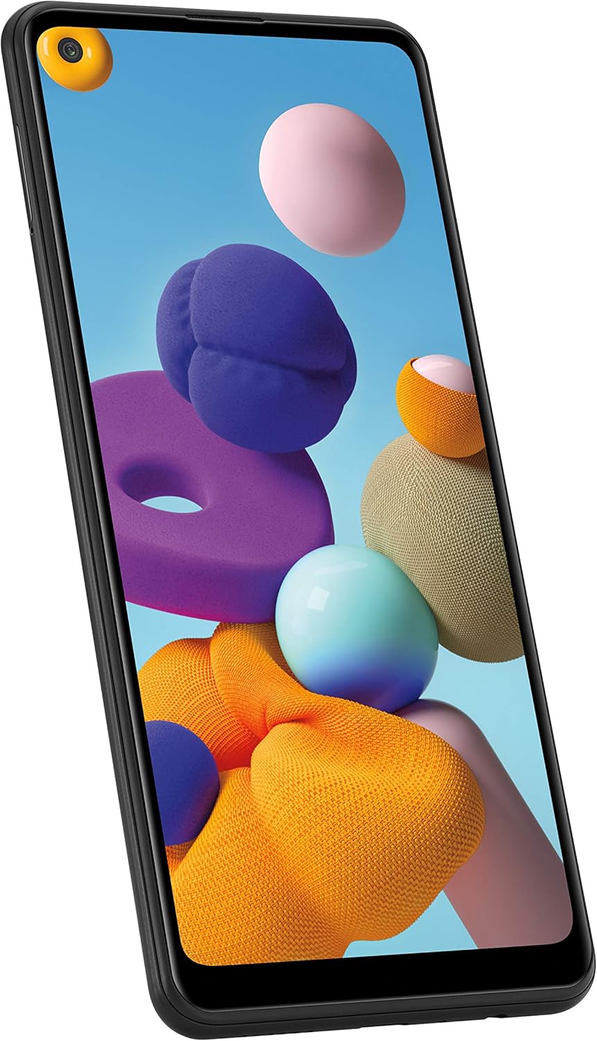 Samsung Galaxy A21 Factory Unlocked Android Cell Phone, US Version Smartphone, 32GB Storage, Long-Lasting Battery, 6.5” Infinity Display, Quad Camera, Black