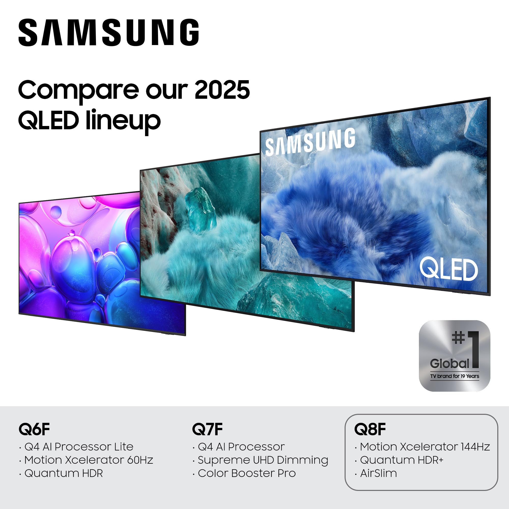 Samsung 55-Inch Class QLED Q8F 4K UHD Smart TV (2025 Model) Q4 AI Processor, 100% Color Volume with Quantum Dot, AirSlim Design, Endless Free Content, Samsung Vision AI, Alexa Built-in
