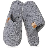 Dokela Men's Cozy Slippers Warm Fuzzy Slip On House Slippers for Men Indoor Memory Foam Anti-slip Shoes Lightweight Winter House Bedroom Shoes