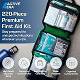 Active Era 220 Piece Premium First Aid Kit Bag with Ice Packs & Emergency view 2