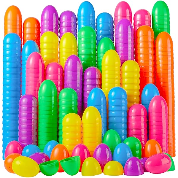 JOYIN 300 PCS 2.3″ EASTER EGGS, EMPTY PLASTIC...