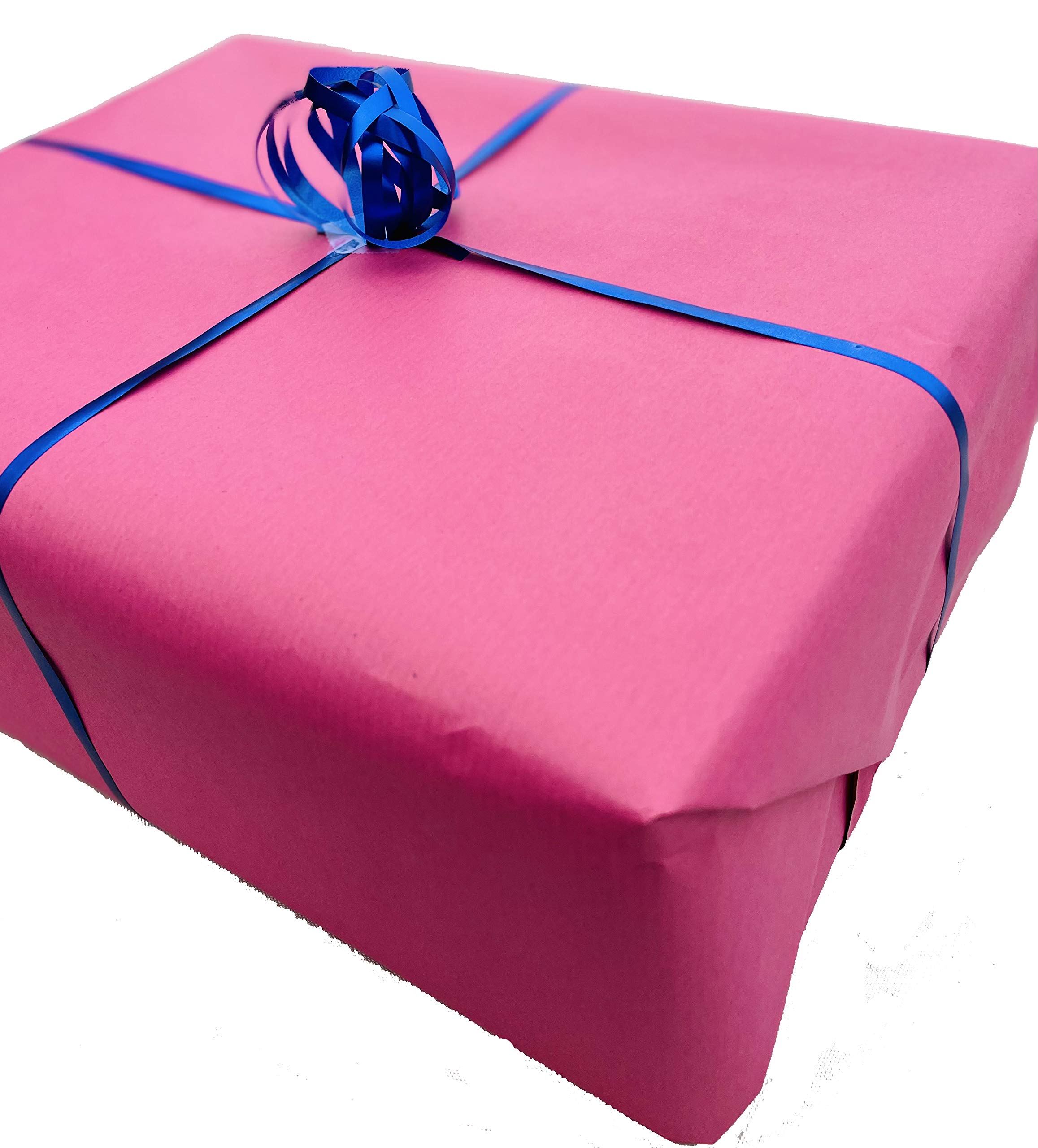 Hot Pink Kraft Wrapping Paper 100% Recycled Paper 50cm x 3m Wide ROLL Recyclable, eco-Friendly, Sustainable, Bright Pink Wrapping Paper, Pink Gift wrap roll, Fuchsia Wrapping Paper 3m