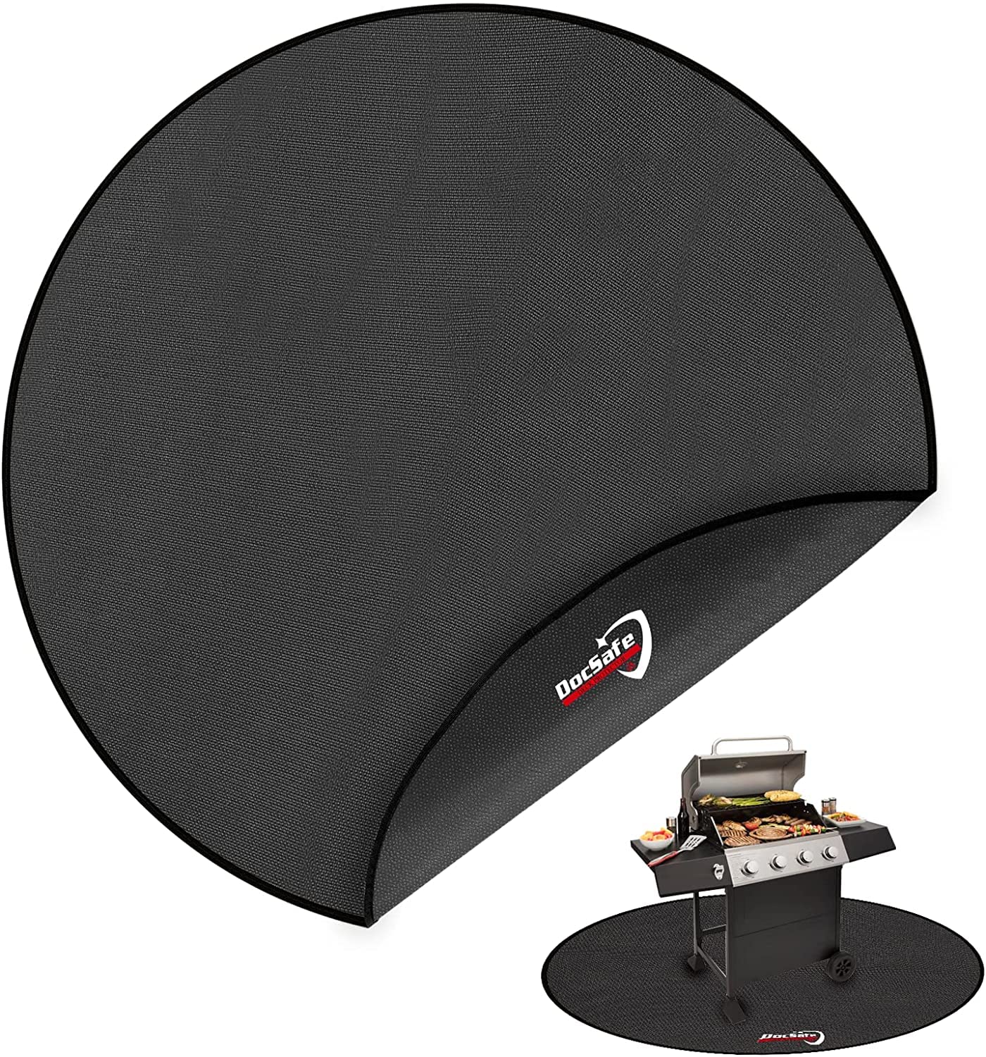 Fire Pit Mat for Decking Fireproof Mat Heat Resistant Mat 60''(152CM) Round Protector Pad for Deck,Garden,Ground,Patio,Lawn,Wooden Floor,Camping,Foldable Water Resistant Fire Pit Accessories