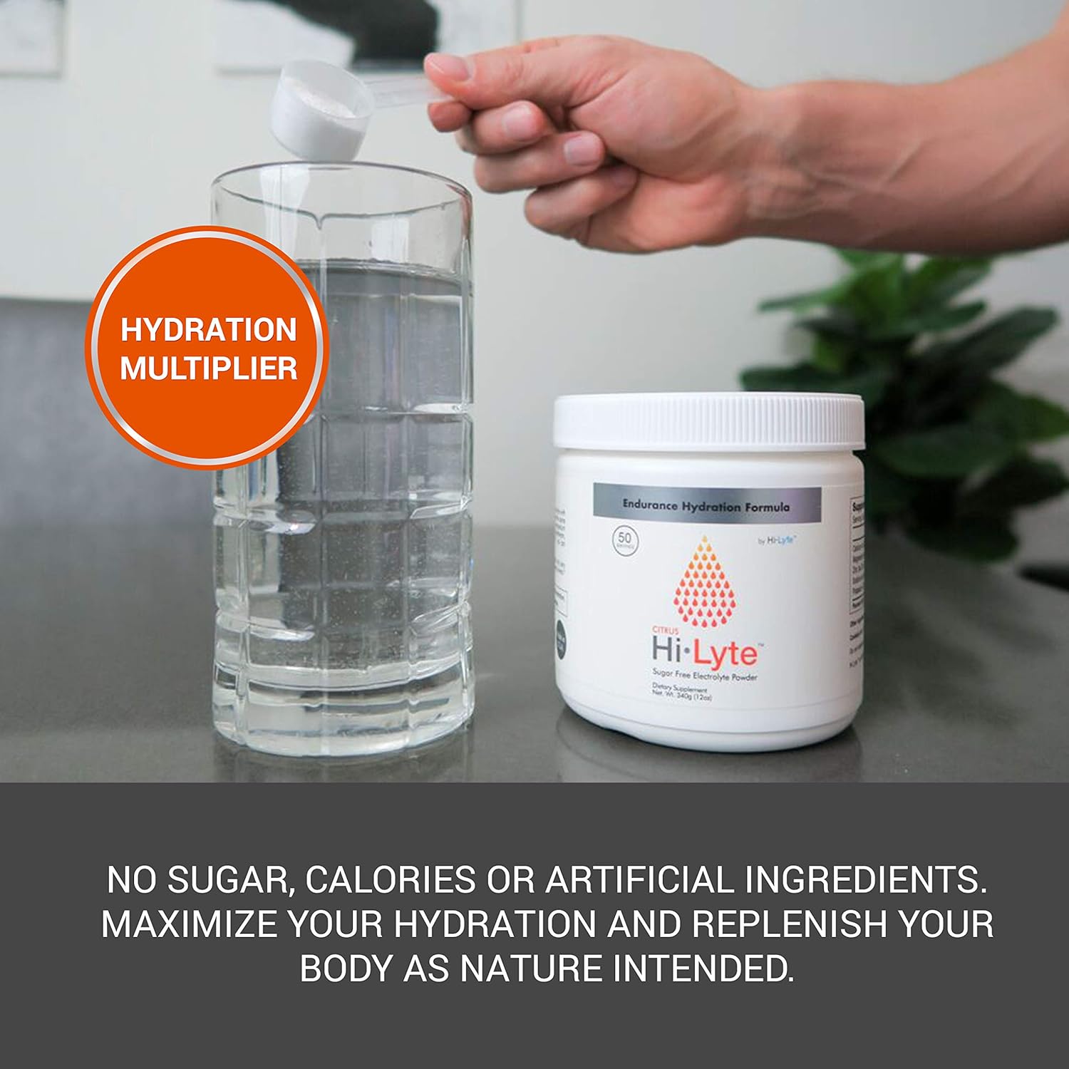 Hi-Lyte Electrolyte Powder | 500mg Potassium + 500mg Sodium from Sea Salt | Hydration & Stamina Booster | No Sugar, Carbs, Maltodextrin or Artificial Ingredients | Citrus Salt | 50 Servings: Health & Personal Care
