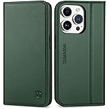 SHIELDON Genuine Leather Wallet Case for iPhone 15