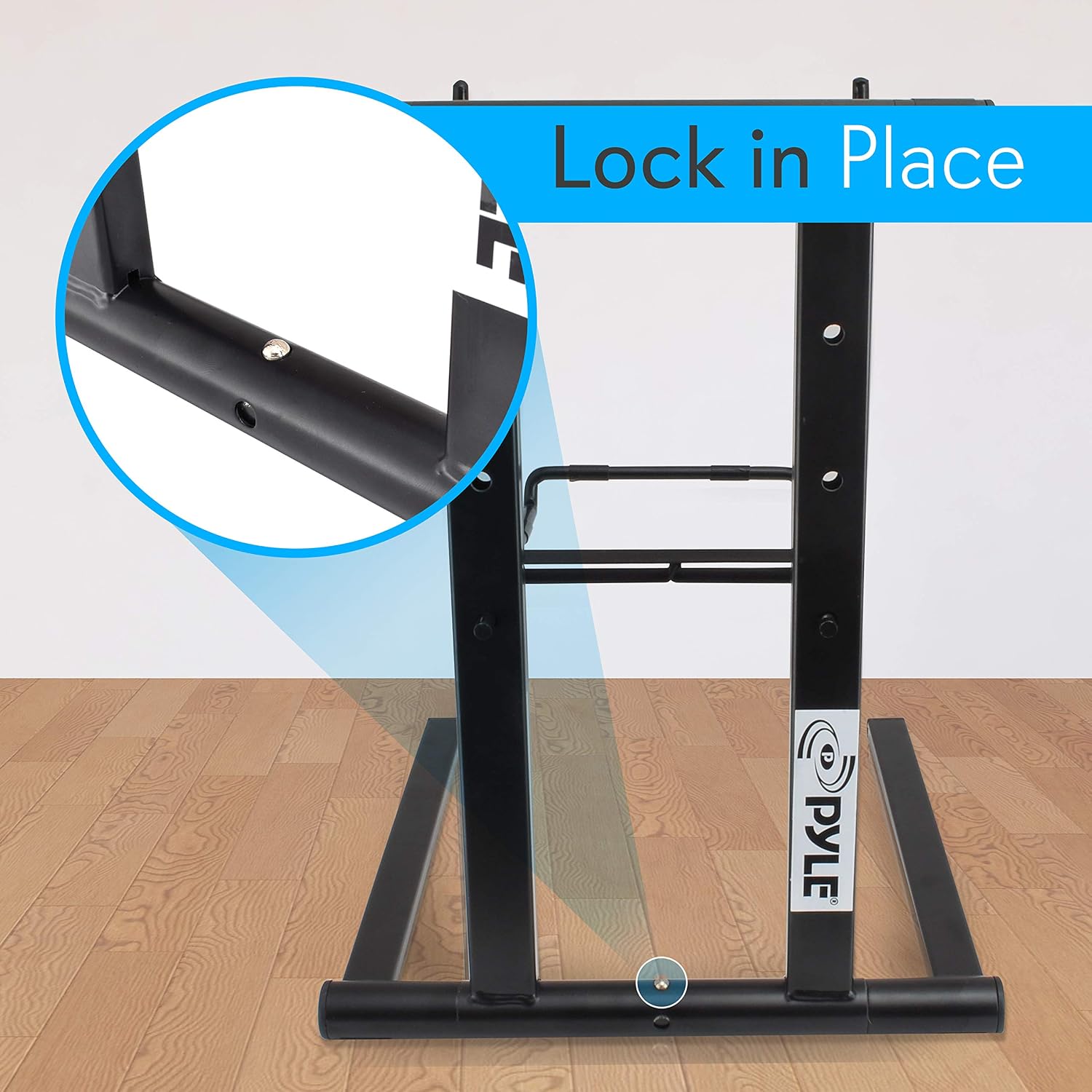 Pyle Tray & Shelf Laptop Stand Adjustable Height Foldable Desk Riser Ergonomic Portable Support with Accessory Tray for Tablet MacBook - Image 4