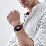 Higgs Magnetic Stainless Steel Mesh Strap for Fitbit Versa 3/4 Sense 2 Black view 7