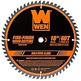 WEN BL1060 10-Inch 60-Tooth Fine-Finish Professional Woodworking Saw Blade for Miter Saws and Table Saws