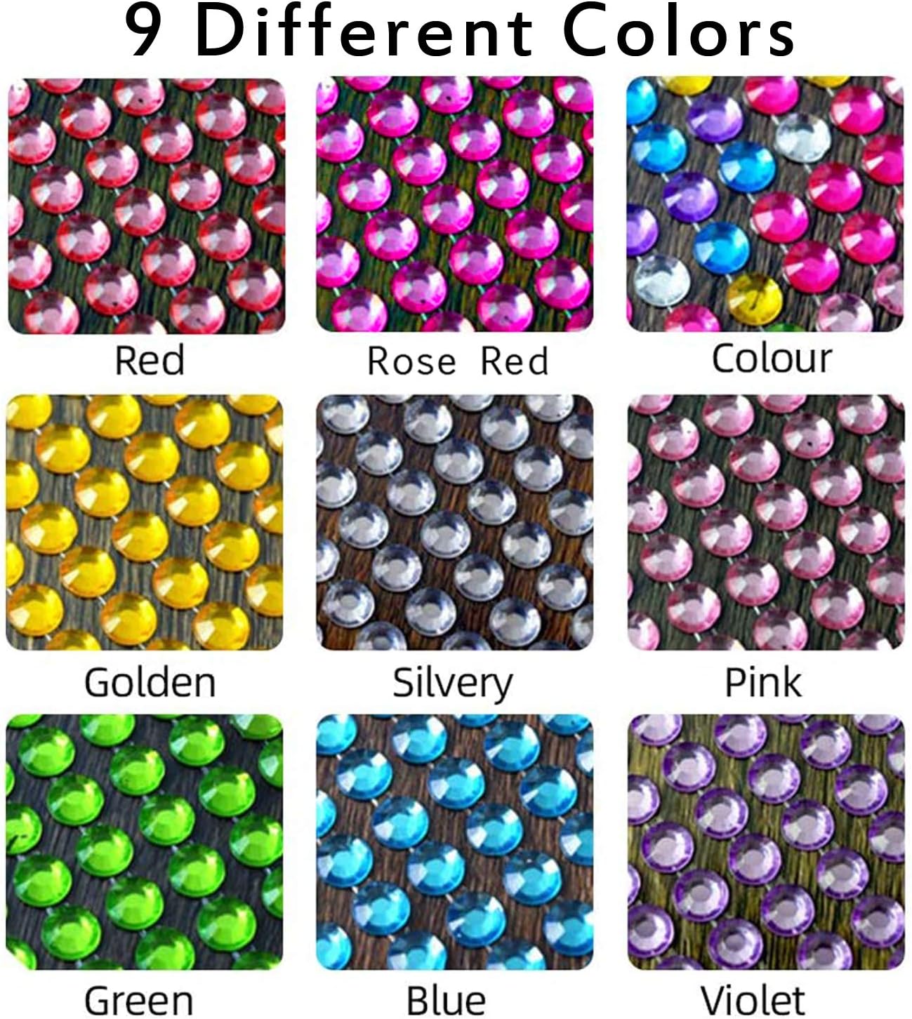 4536 Pieces Rhinestone Stickers Self-Adhesive Jewels Sticker DIY Craft Cards Embellishment Diamond Gem Decorations - Image 4