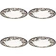 Spode Delamere Soup Plate, Set of 4, 9” | Large Serving Bowls for Soup, Salad, Pasta, and More | Made from Fine Earthenware | Microwave and Dishwasher Safe