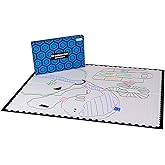 Hexers XL Role-Playing Game Board, Vinyl Mat Alternative Compatible with Dungeons and Dragons DND, Pathfinder, RPG, 44 inches on 34 inches with 1 inch Squares and Hexes, Foldable and Dry Erase