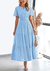 PRETTYGARDEN Womens 2025 Summer Maxi Dress Short