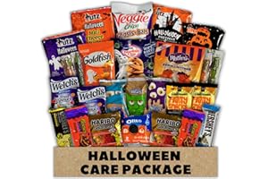 Munchie Mountain Limited Edition 40-Count Halloween Care Package and Box of Halloween Candy for trick or treating, classrooms, friends, family, grandkids, husband, wife, boyfriend, and girlfriend