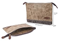 Gootium Waxed Canvas Zip Pouch Set - Zippered
