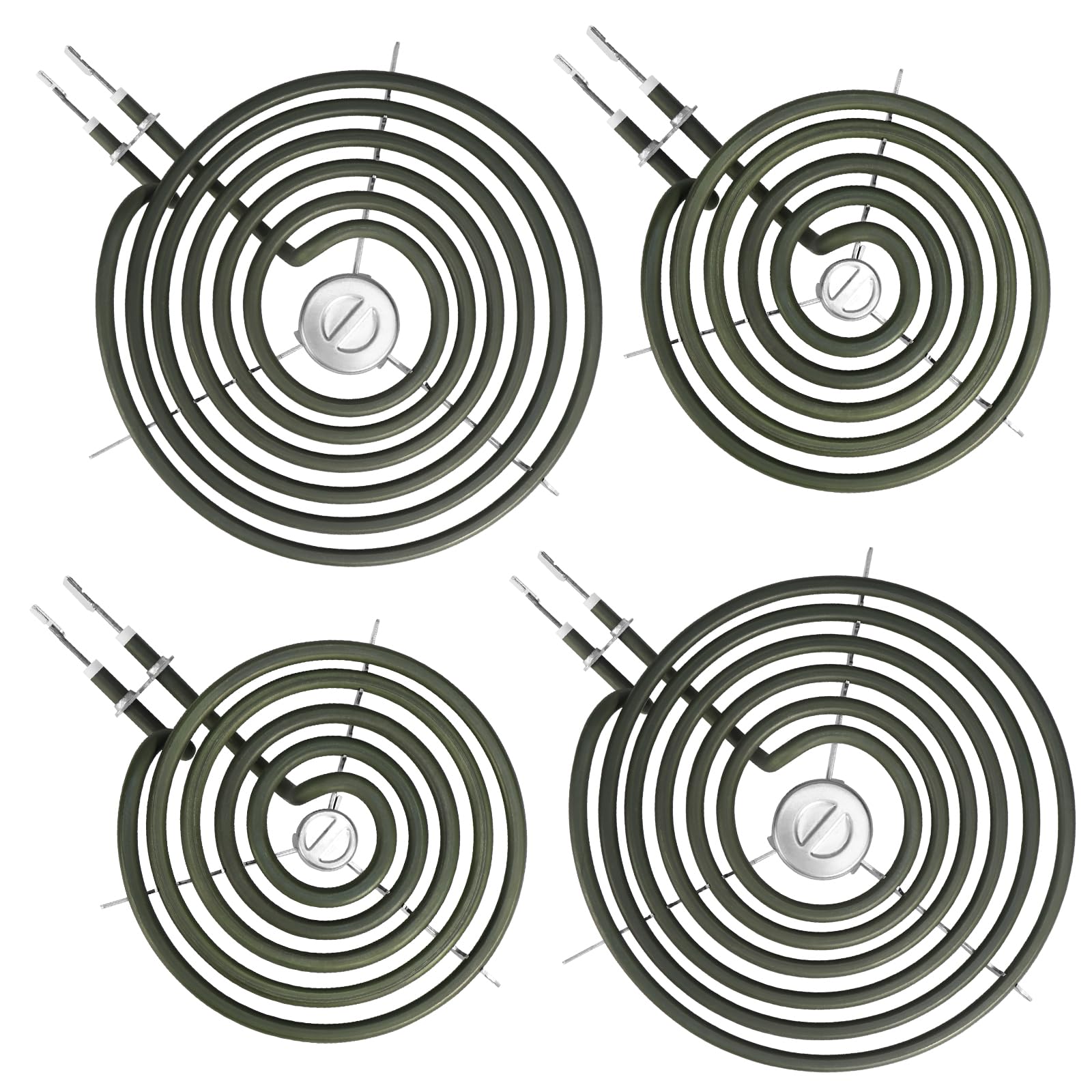 Photo 1 of Upgraded WB30M1 WB30M2 Electric Stove Burners Replacement for GE Hotpoint Stove Element,Electric Range Burner Stove Coil for GE Stove Burner Replacement Parts,for GE Stove Top Element Burner (4 Pack)
