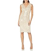 Eliza J Womens Sheath Style Empire Waist Sleeveless Vneck Dress