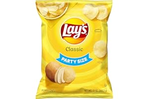 Lay's Classic Potato Chips Snacks, Gluten Free Chips, Party Size, 13oz Bag