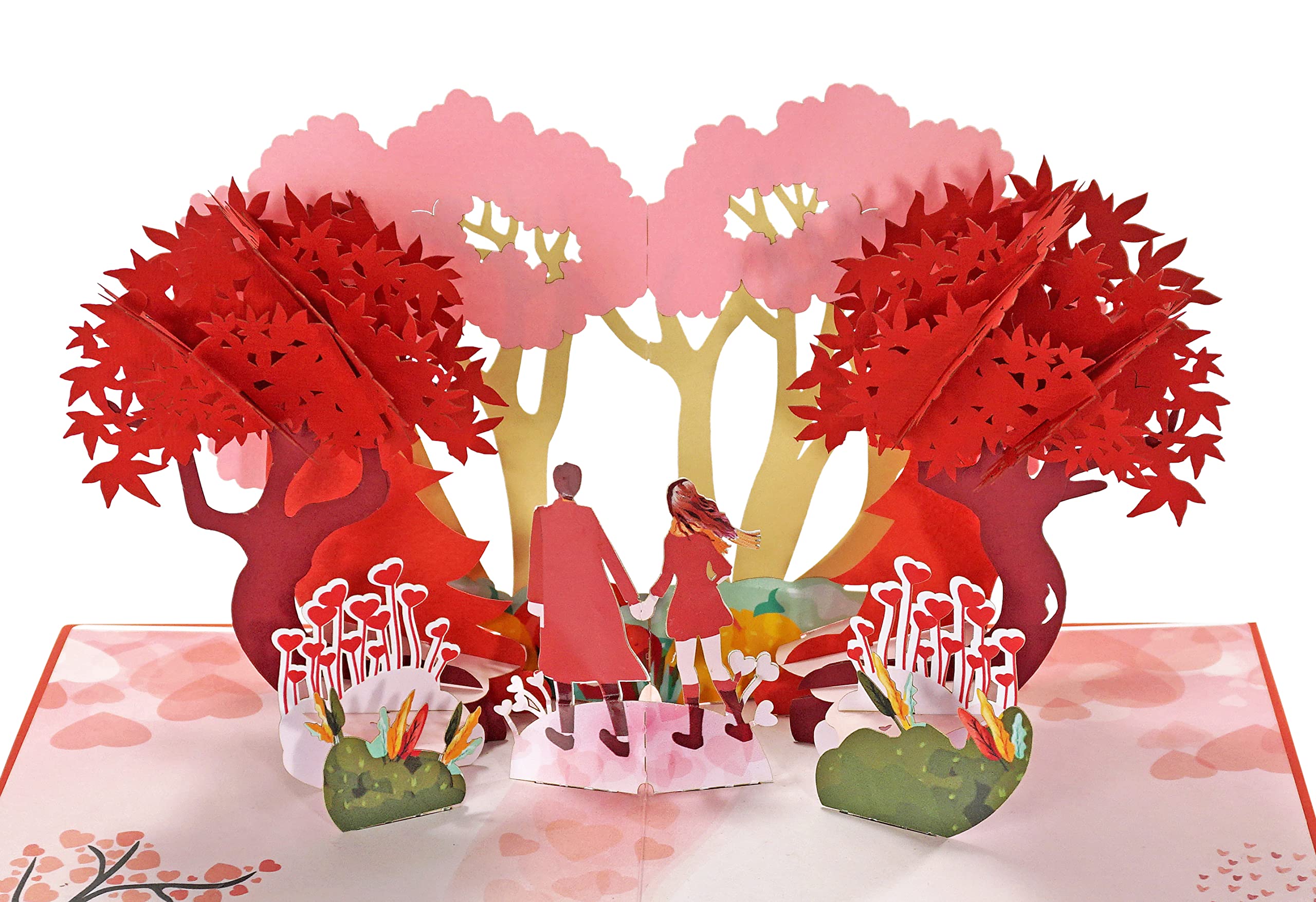 CUTPOPUP Couple in Forest Pop Up Anniversary Cards, 3D Valentines Cards, Wedding Anniversary Card, Husband Valentines Day Card for Him Her Wife Husband Mum Dad Son Daughter UK