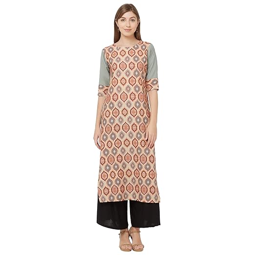 Womens crepe straight Kurta