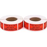 This Is a Set Do Not Separate Labels, 1000 Labels, Quantity Discounts, 1" X 2", Flourescent Red (2 Rolls / 1000 Labels) Sold As Set Labels, FBA Labels, Shipping Labels by Label Basics (Saurus Brands)