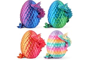 Rapean 8" 3D Printed Dragon Eggs, Mystery Crystal Dragon Egg for Easter Basket Stuffers, Unique Easter Toys & Decor, Fantasy 