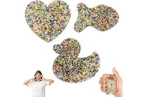 HICYOO 3PCS Picky Pad Skin Picking Fidget Toy, Silicone Big Picking Pad Reusable Duck Fish Heart Shape 4.2'' x 3.8'' Picking Fidget Toys for Skin Pickers Relax Anxiety Toy for Adults