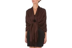 Sakkas 78" X 28" Rayon from Bamboo Soft Solid Pashmina Feel Shawl/Wrap/Stole