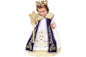 A&C Quinceañeras and More Passion of the Christ Baby Jesus Dress Ropon para Niño Dios Pasion de Cristo con accesorios 2024 (40 CM)