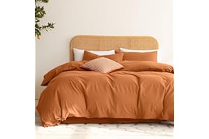 Ventidora 3 Piece Duvet Cover Set Queen Size,100% Organic Washed Cotton with Linen Feel Like Textured, Luxury Soft and Breatheable Bedding Set with Zipper Closure(1 Duvet Cover + 2 Pillowcases)