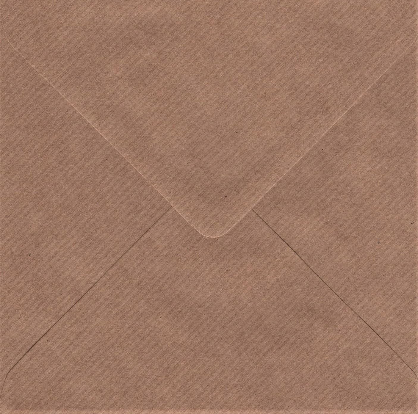 100 Pack 6x6 Inch Square Kraft Ribbed Envelopes - 155mm x 155mm - Gummed - 100gsm – Eco-Friendly Natural Brown