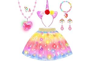YAOOBEY Princess Dress up Clothes for Girls 4-6, Easter Birthday Gifts for Kids, Light Up Toddler Toys for 3 4 Year Old Girls