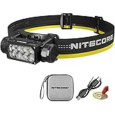 Nitecore HC65 UHE Headlamp, 2000 Lumen Heavy Duty Metal, USB-C Rechargeable with White, Red, and Reading Lights for Camping, 