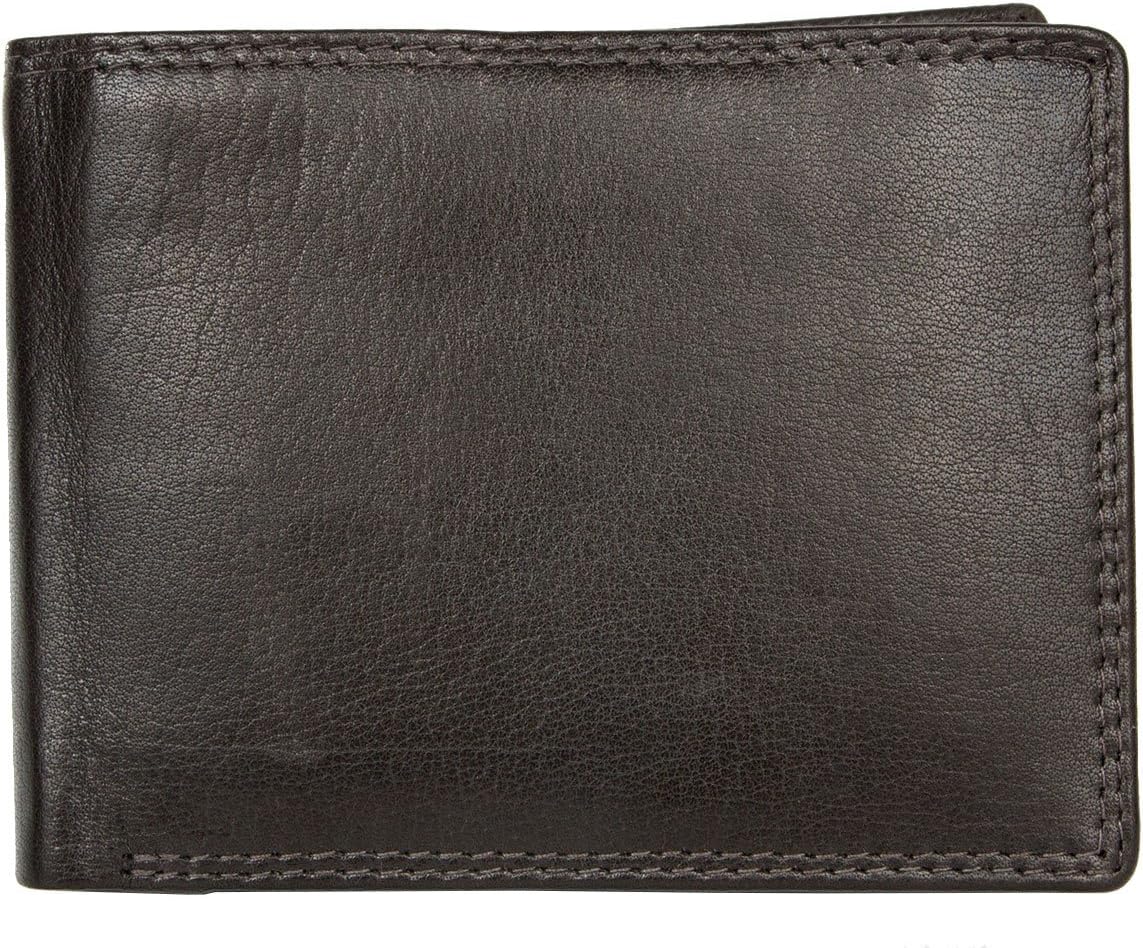 Dark Brown Leather Men's Wallet by Being Human Clothing main image 1
