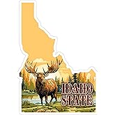 Idaho State Sticker 4 Inch Travel Souvenir City Destination - Waterproof Vinyl Decal for Laptop Water Bottle Car Tumbler - Durable Aesthetic Long-Lasting Stickers for Adults ID44990
