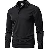 MAGNIVIT Men's Polo Shirts Long Sleeve Quick Dry Performance Shirt Military Tactical Army Combat Polo Shirts