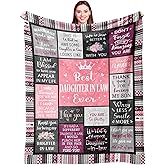 Ivivis Daughter in Law Gifts from Mother in Law, Birthday Gifts for Daughter in Law, Future Daughter in Law Gifts, Christmas Mothers Day Wedding Gifts for Daughter-in-Law Throw Blanket 60"X50"