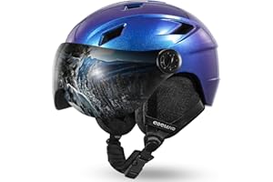 Odoland Ski Helmet with 2-in-1 Visor Goggles, Light Weight Snowboard Helmet for Men Women, Snow Sport Helmets for Skiing, Skating, Snowboarding